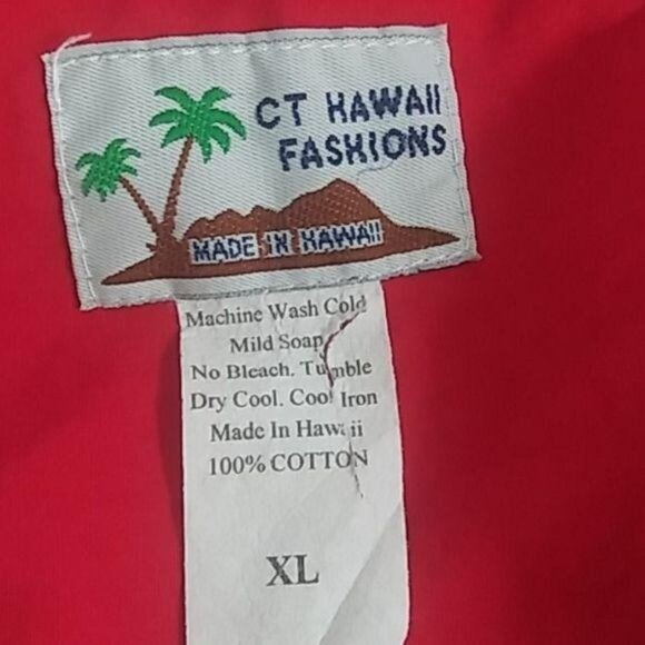 Tropical Print Red Spaghetti Strap Dress With Palm Trees & Parrots Size XL - Picture 9 of 9